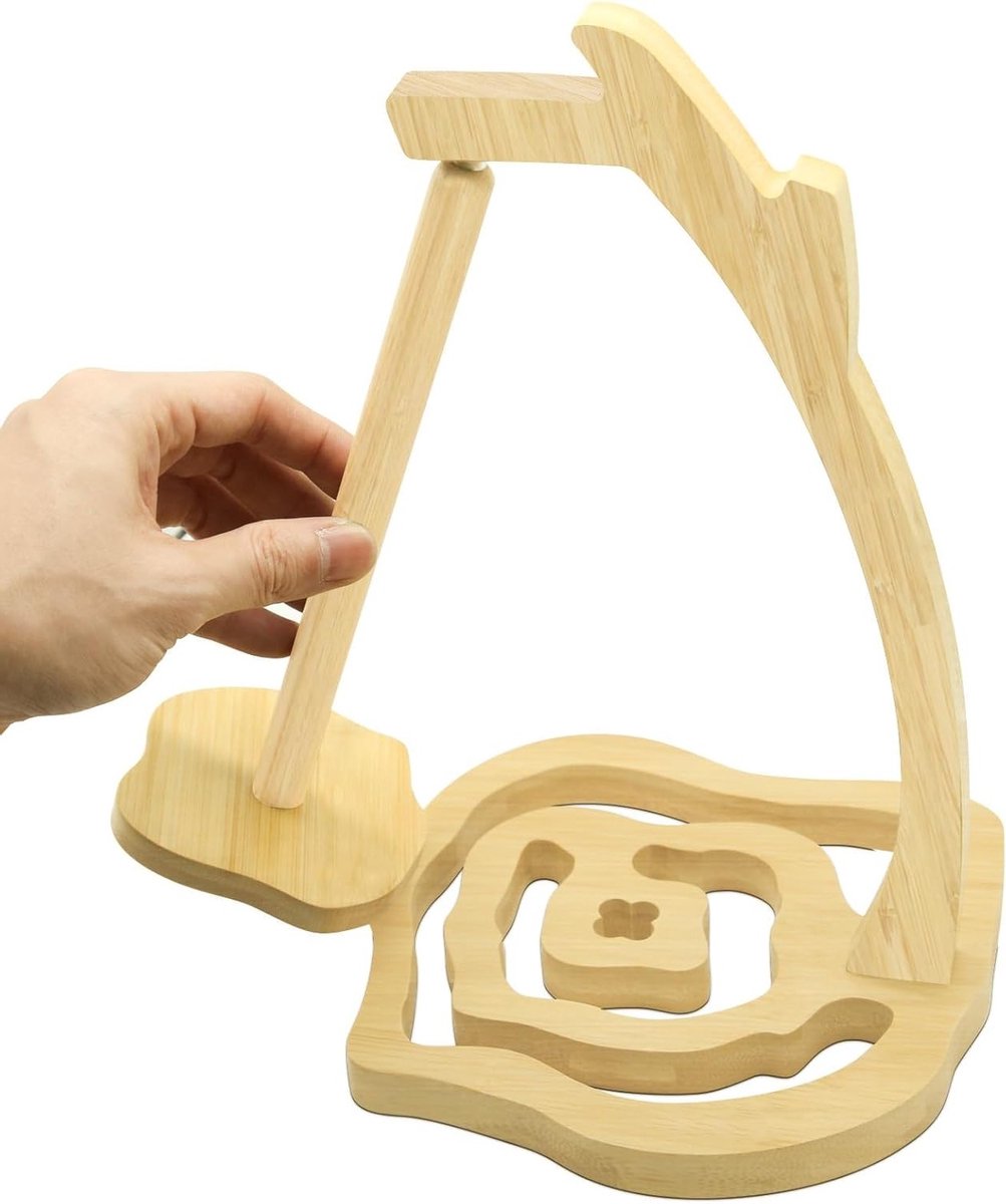 Houten Garenspanner met Magnetische Functie, Ideaal voor Breien en Haken, Garenspoelen Organizer en Accessoires