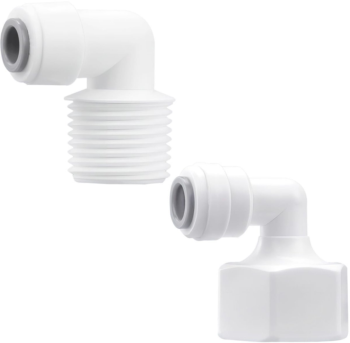 Qrity 2Pcs Waterfilter Quick Connector 1/4" naar 1/2" voor Koelkast