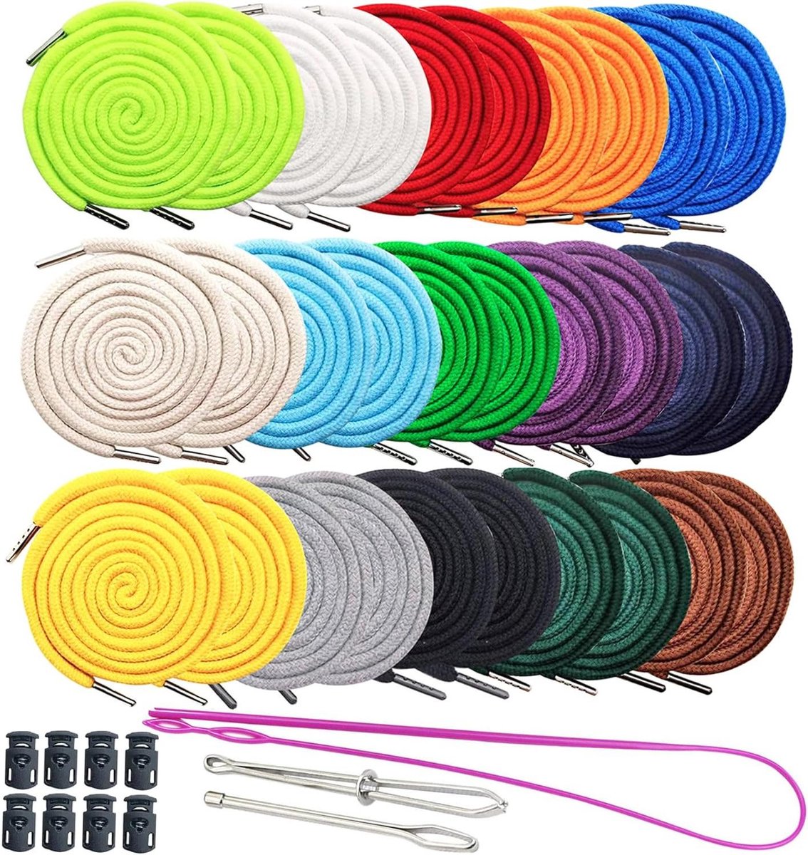 6 Stuks Gemakkelijk Trekkoord Threader Vervanging Tool Met 6 Stuks Koord Sloten
