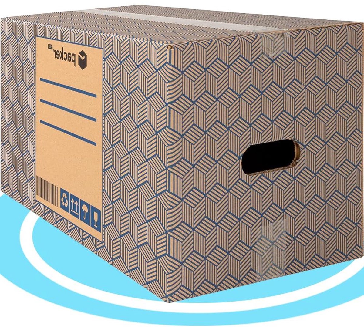 Verhuisdozen Opslagdozen - Verhuisdozen Kartonnen dozen - Spullen Verhuizen Opslaan - Zijdelingse Handgrepen - 500 x 300 x 300 mm