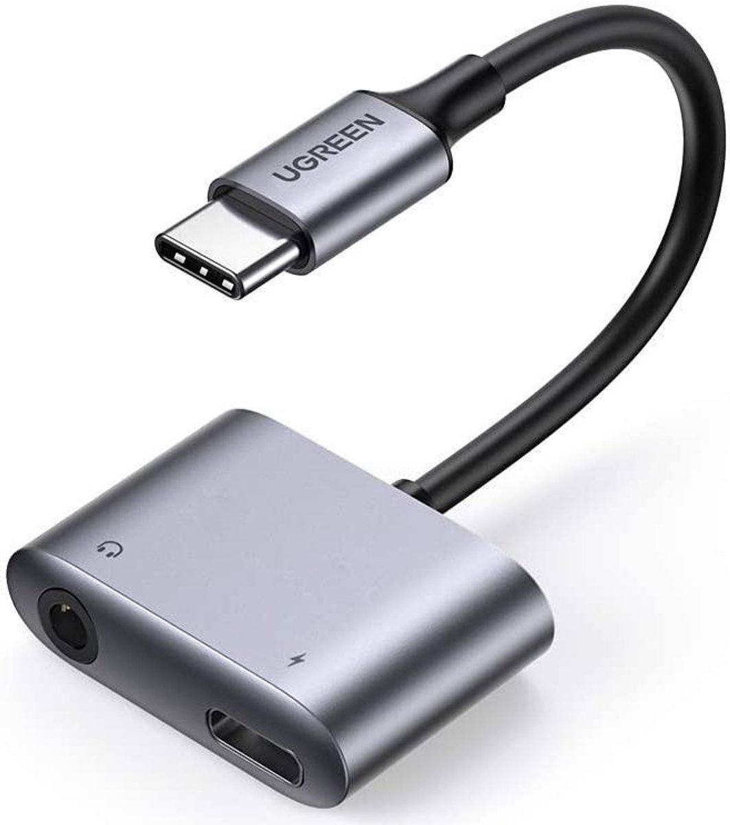 UGREEN 2-in-1 USB-C naar USB-C / 3.5 mm Jack Audio en Adapter met DAC