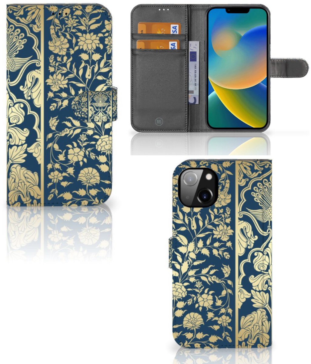 iPhone 14 Plus Hoesje Beige Flowers