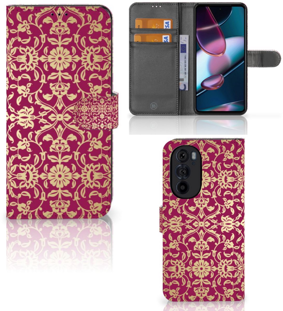 Wallet Case Motorola Edge 30 Pro Barok Pink