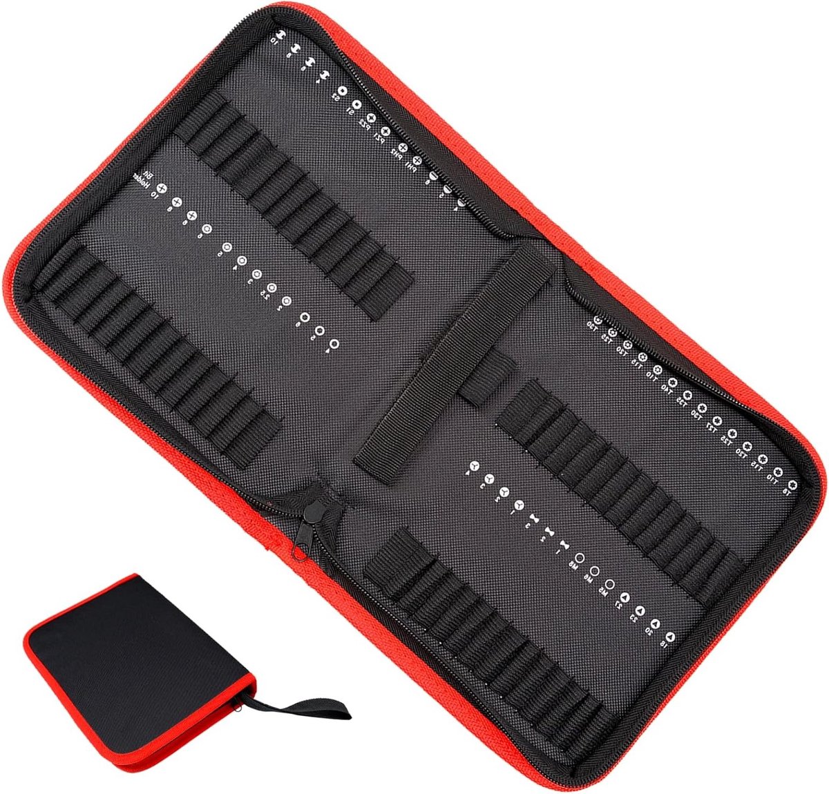 Harde Opbergtas voor Gereedschap, Organizer voor Elektrisch Gereedschap, Compacte Tool Bag, Ideaal voor Boor en Accessoires, 22 x 12,5 x 6,5 cm, Zwart