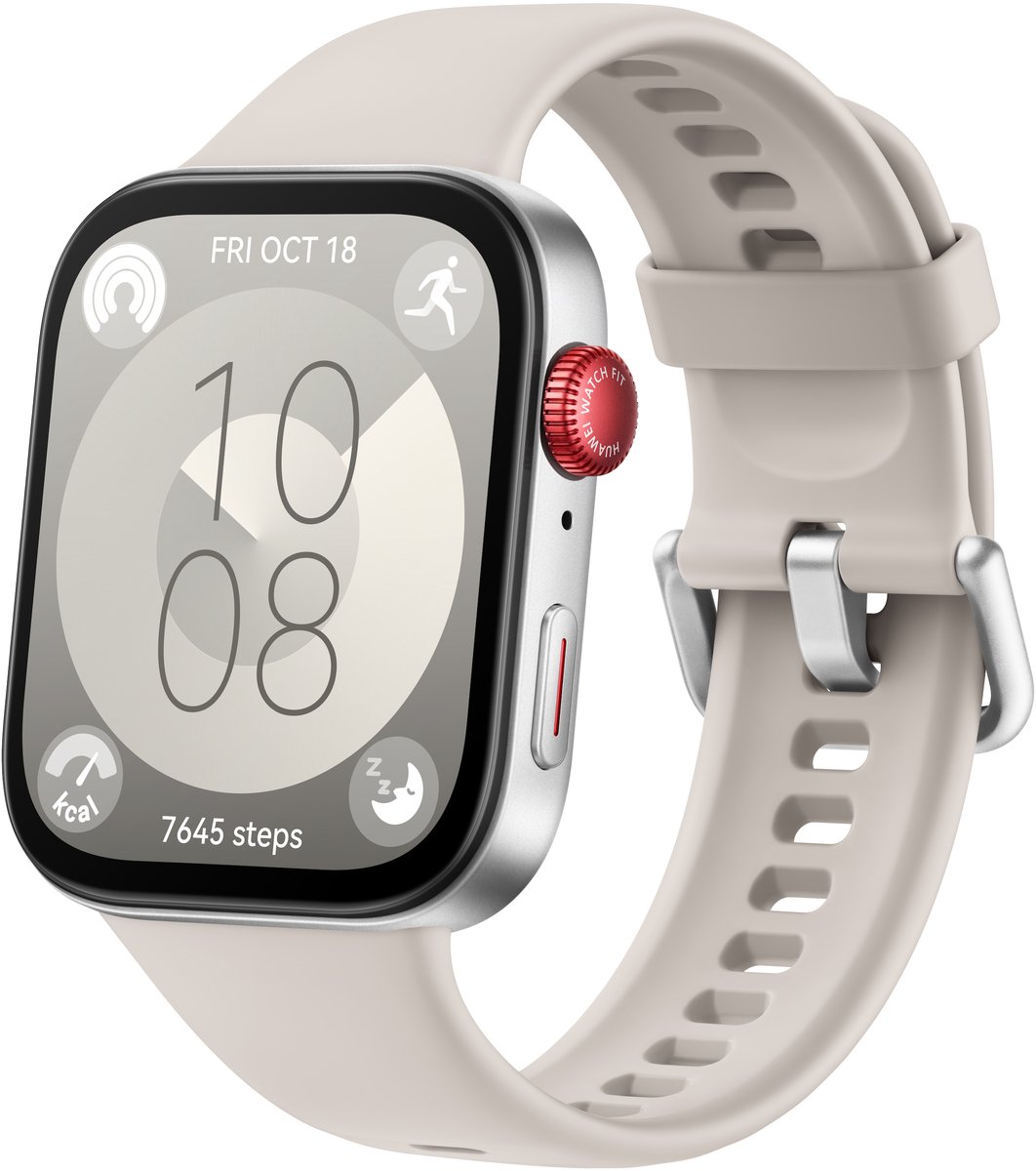 Bol.com HUAWEI WATCH FIT 3 Smartwatch - Compatibel met iOS en Android - Wit aanbieding