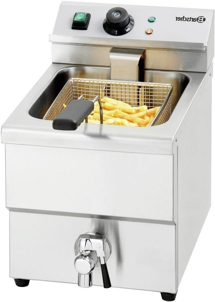 Professionele Friteuse - Friteuse Inox - Frituren voor Horeca - Hoge Kwaliteit Staal - 8 Litres - Zilver