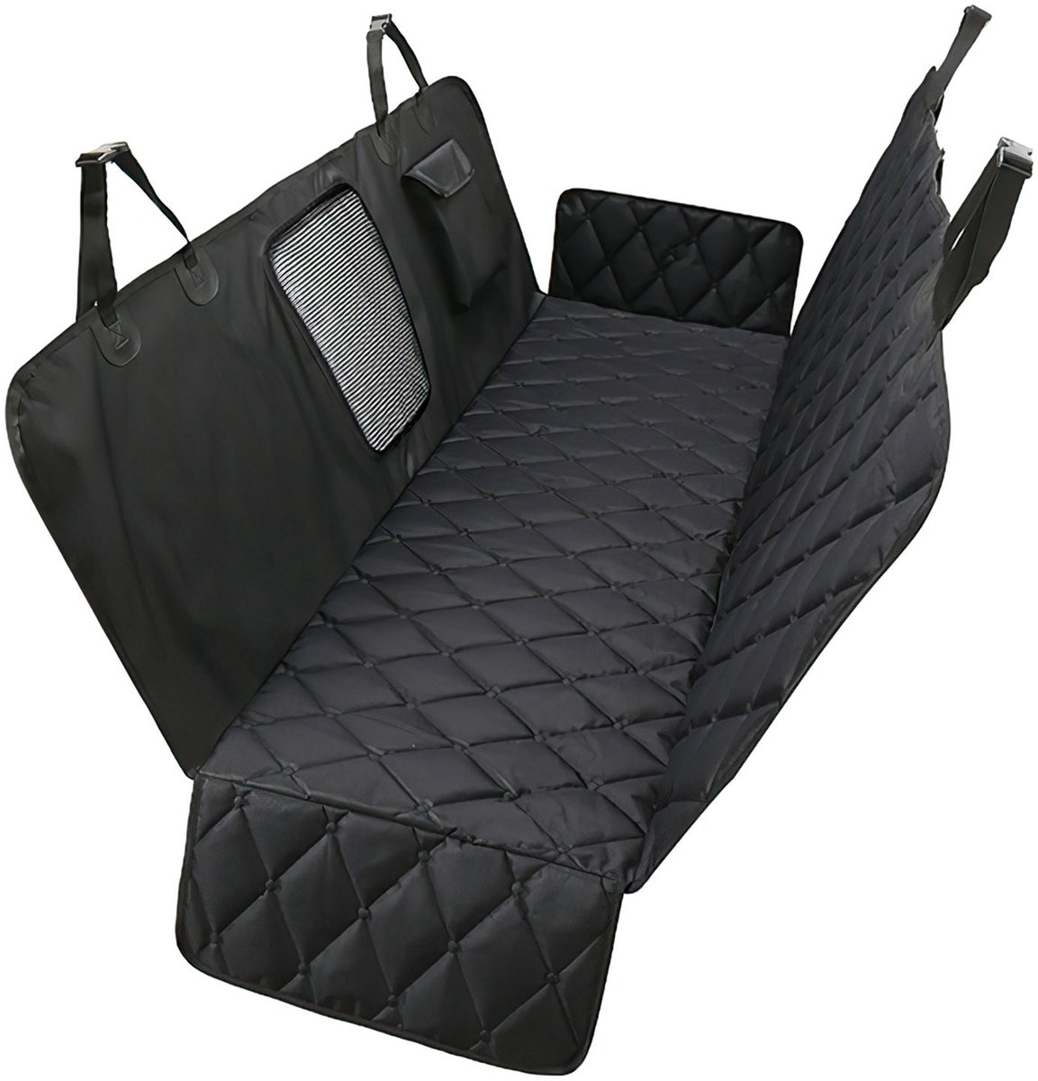 Honden Autodeken Achterbank - Waterdichte Beschermhoes voor Auto - Antislip Huisdiermat voor Hond en Kat - Zwart 137x147 cm