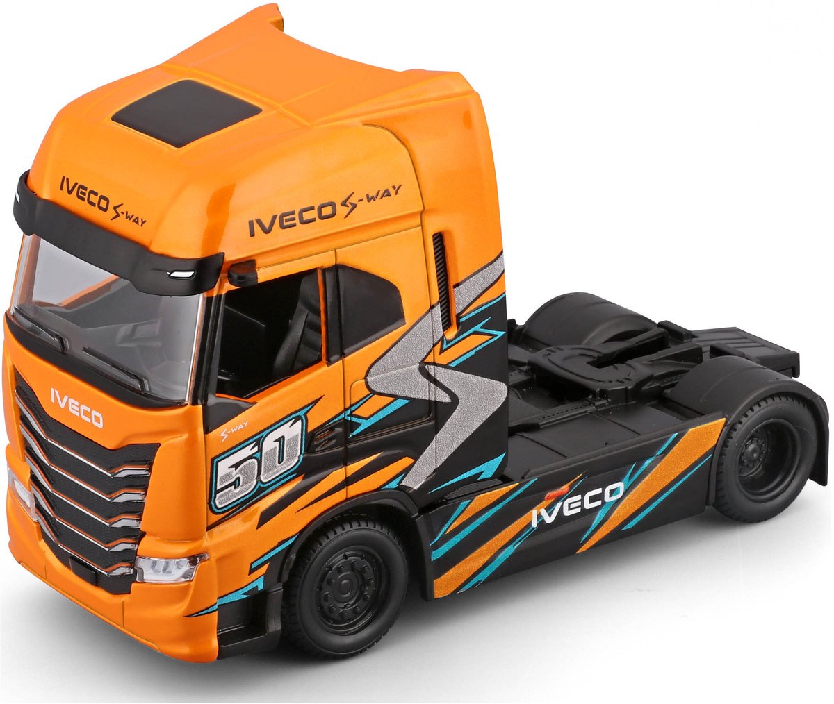 Bburago Iveco S-Way 570 - Modelauto - Schaal 1:43 - Oranje