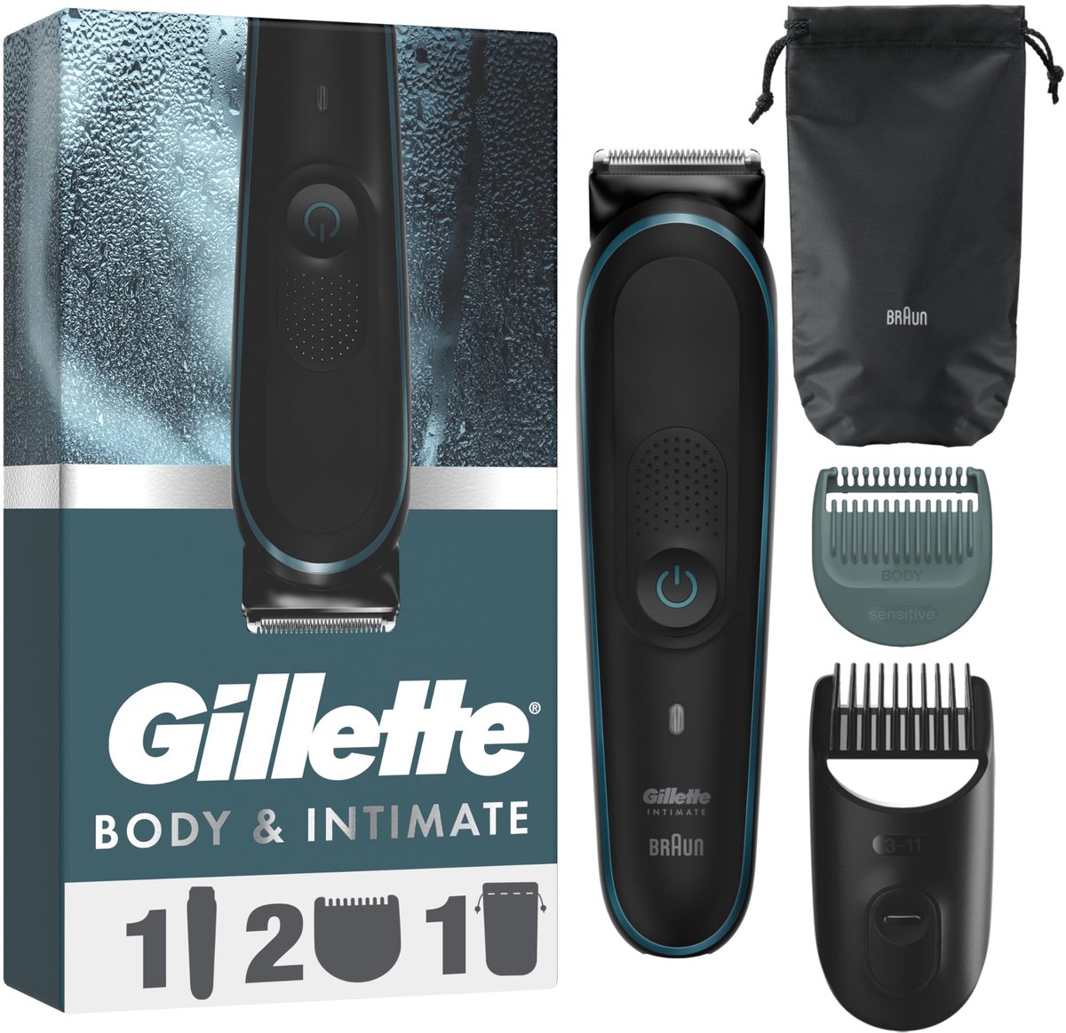 Gillette Intimate Trimmer - Intieme Zone Trimmer en Bodygroomer Voor Mannen - voor de Schaamstreek