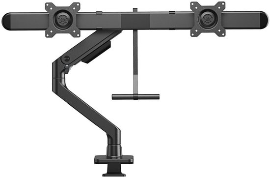 ACT AC8344 Monitorarm 32 inch met gasveer en crossbar voor 2 monitoren