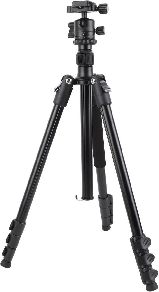 Reisstatief - Fotostatief - Fotografie en streaming - 360 graden kogelkop - 4 kg laadvermogen - Zilver