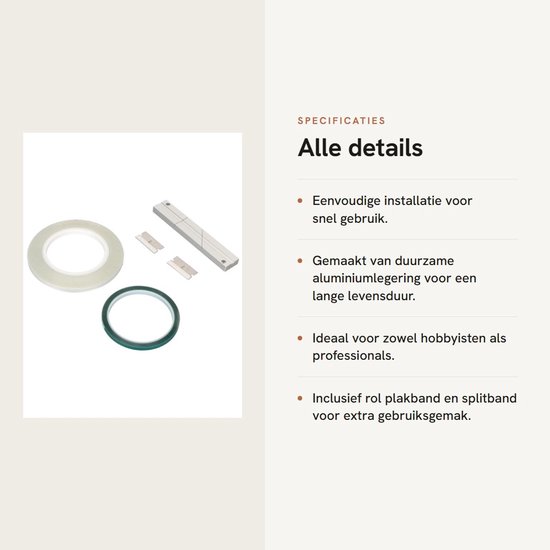 Dailygoods- Splitsblok Kit - Aluminiumlegering - 1/4 Inch Tape - Bandsplitsblok - Universeel voor Reel-to-Reel - Inclusief Media Blades - Bandsplitsblokkit van Dailygoods — afbeelding 2