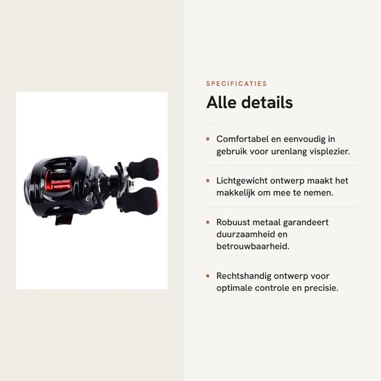 Dailygoods- Vismolen 10 Kg Draagvermogen - Zoutwaterwerpmolen - Rechtshandig - Explosiebestendige Lijn - Veiligheid - Comfortabele Viservaring - Visgerei van Dailygoods — afbeelding 2