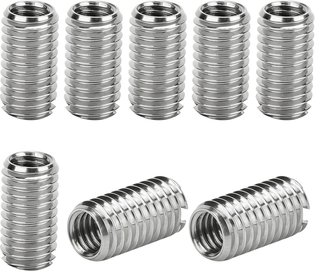 Dailygoods- Verloopmoer 10-delig - Roestvrij Staal - Draadinzetstukken - Mannelijke/Vrouwelijke Draad - Reparatiegereedschap - Industrieel Gebruik - Draadinzetstuk