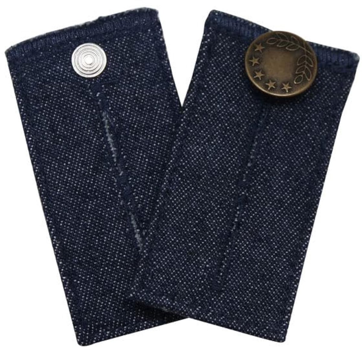 Dailygoods- Tailleband Extenders Denim - Verlenging 7 cm - 2 Knoopsgaten - Duurzaam Materiaal - Geschikt voor Broeken/Jeans - Handig voor Zwangere Vrouwen - Taillevergroter