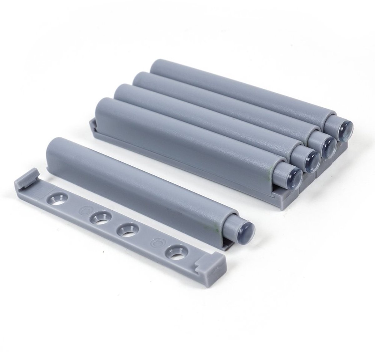 Dailygoods- Push-open Dempers 5 Stuks - Deurdemper - Roestvrij Staal - Kunststof - Eenvoudige Montage - Voor Kasten en Laden - Deurdempers