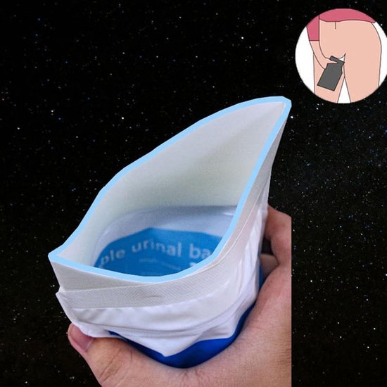 Draagbare Zakjes - Urinoir Zakjes - Hygiëne Onderweg - Lekvrije Sluiting - 800 ml - Transparant — afbeelding 4