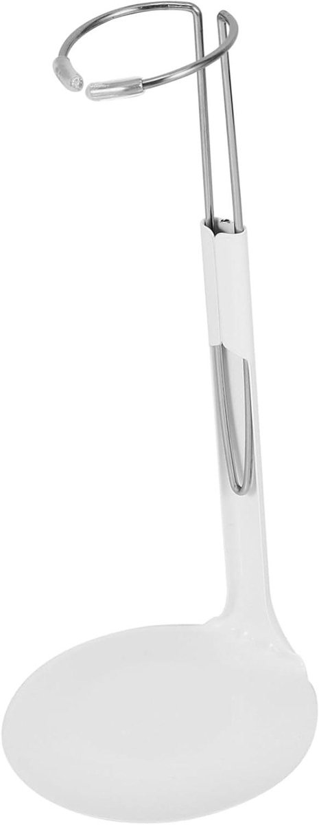 Poppenstandaard - Displayhouder Figuren - Poppen Presenteren - Stabiele Ronde Basis - Verstelbaar 12-20cm - Wit