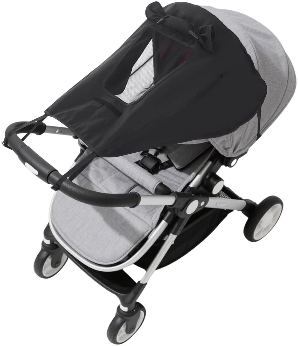 Dailygoods- Kinderwagen met UV-bescherming 50+ - Waterdicht zonnedak - Geventileerd dakraam - Universele afdekking - Verstelbare elastische riemen - Inclusief opbergtas - Kinderwagenluifel