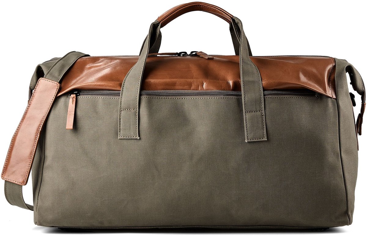 Harold's Wax Weekender reistas 54 cm - khaki-cognac