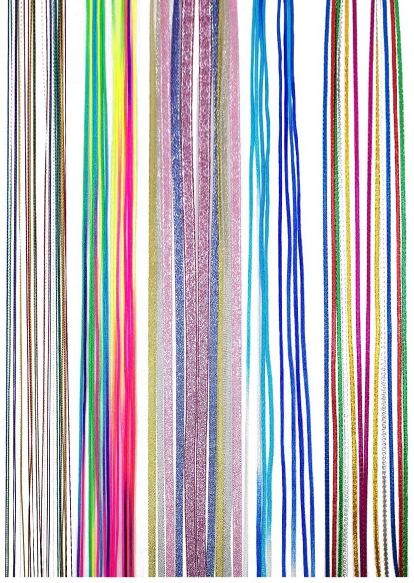 Dailygoods- Haarelastiekjes 99 stuks - Kleurrijk Vlechtkoord - Haaraccessoires voor Kinderen - Modieuze Kapsels - DIY Vlechtwerk - Geschikt voor Lang/Kort/Krullend Haar - Haarvlechtkoord