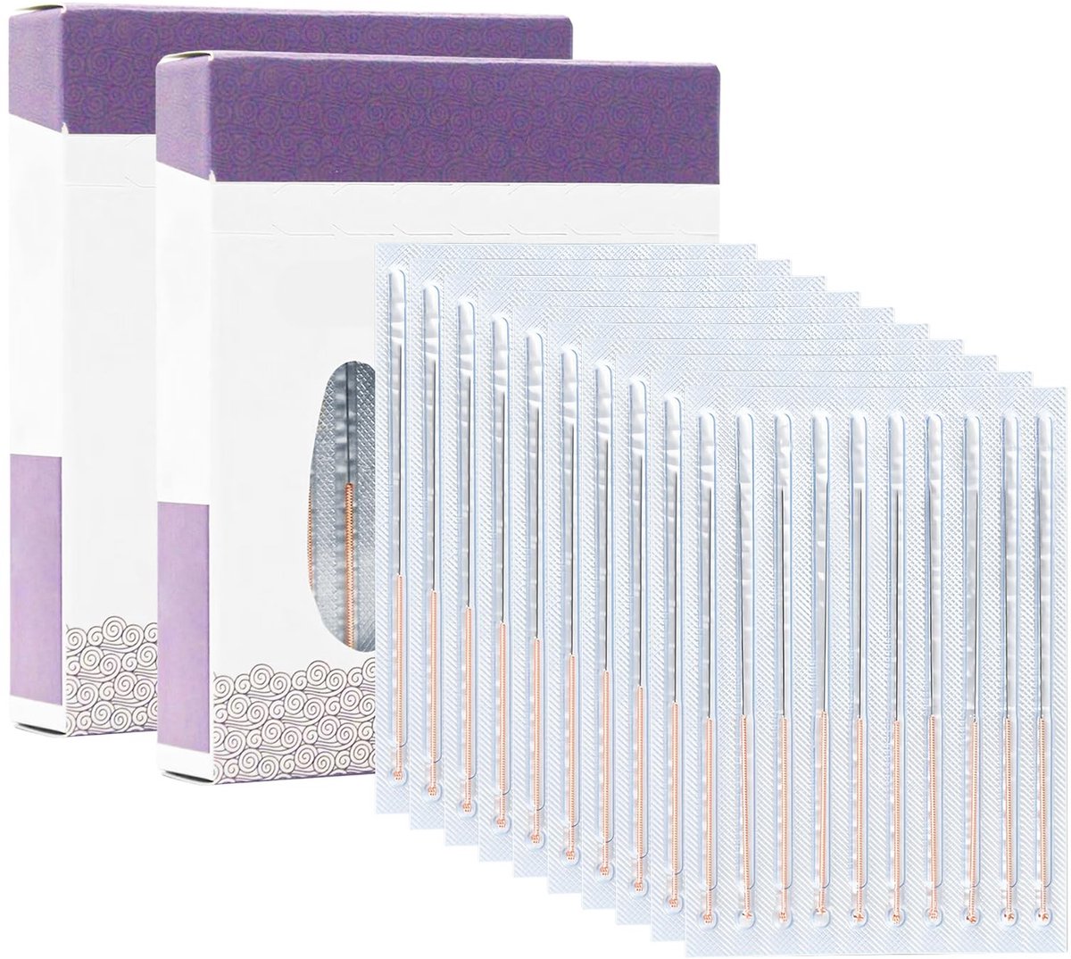 Dailygoods- Acupunctuurnaalden 200 Stuks - 0,30 x 40 mm - Roestvrij Staal - Vijf-Elementen - Acupunctuurtherapie - Hoogwaardige Flexibiliteit