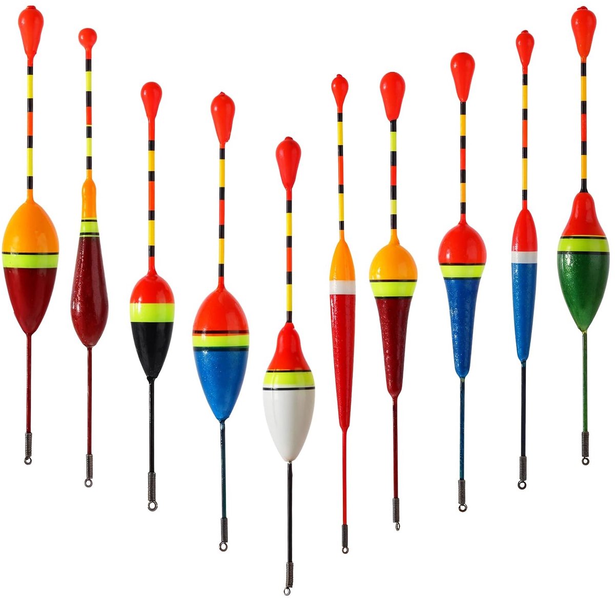 Dailygoods- Vissersdobbers Set van 10 Stuks - Hoogwaardige Foam - Lichtgewicht - Hoge Drijfvermogen - Geschikt voor Forel en Andere Vissen - Hoge Gevoeligheid - Visfloat