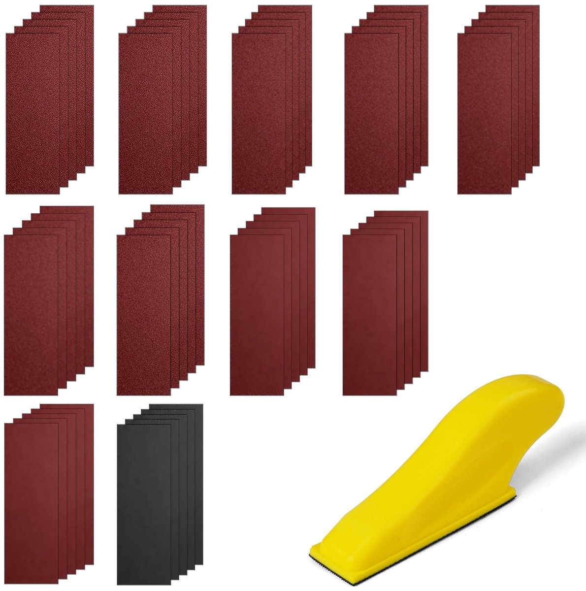 Dailygoods- Schuurpapier Set 76 Stuks - Korrel 120-5000 - Waterdicht - Droog/Nat Schuren - Geschikt voor Auto/Metaal - Siliciumcarbide - Schuurvellen