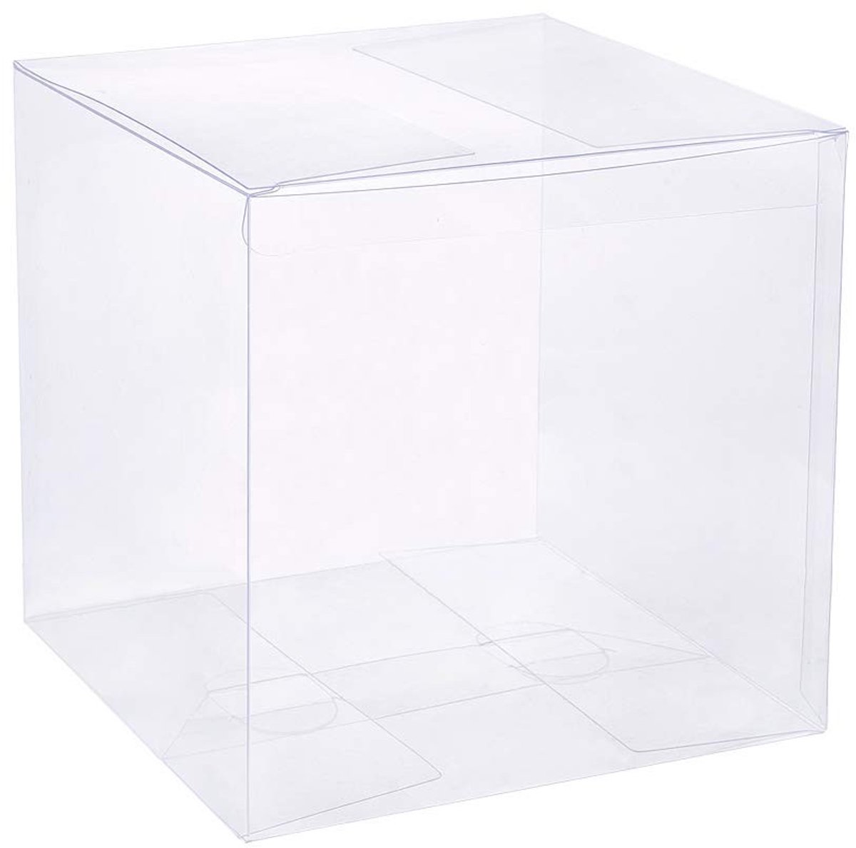 Dailygoods- Geschenkdoosjes 10 stuks - Doorzichtige geschenkdoosjes - Vierkante geschenkdoosjes - Transparante geschenkdoosjes - PVC geschenkdoosjes - 14 x 14 x 14 cm - Cadeaudoosjes