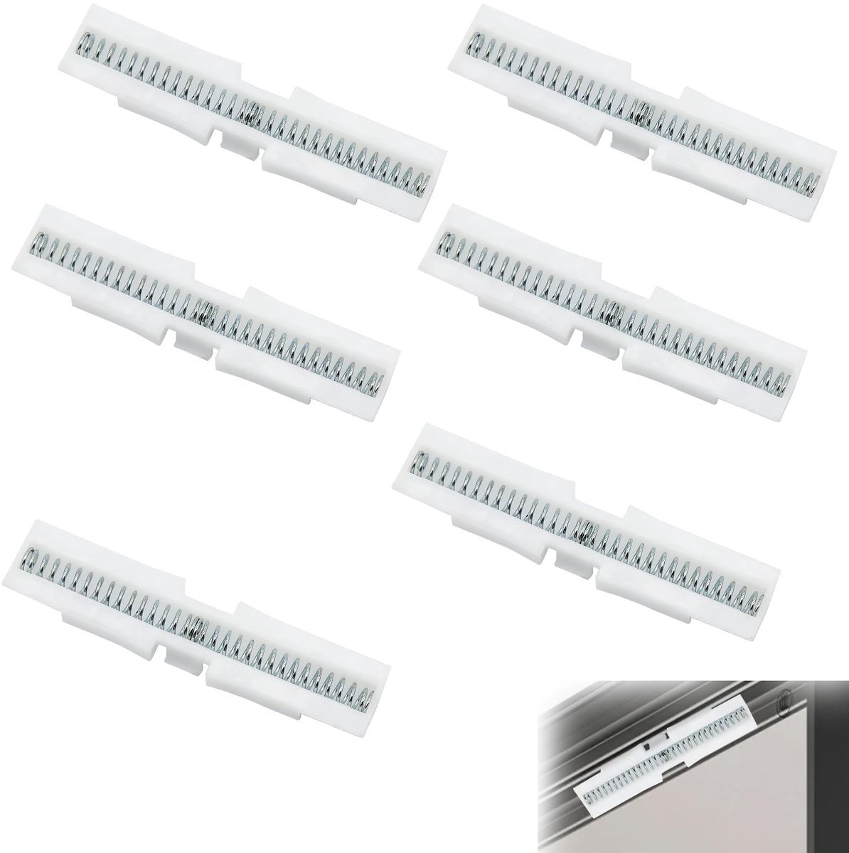 Dailygoods- Vouwdeurgeleiders 6 Stuks - ABS-Materiaal - Vouwkastbeslag - Bovenmontage - Beschermrail - Lange Levensduur - Vouwdeurbeslag