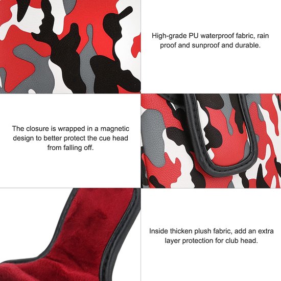Waterdichte Camouflage Golf Putter Cover met Magnetische Sluiting van Merkloos — afbeelding 2