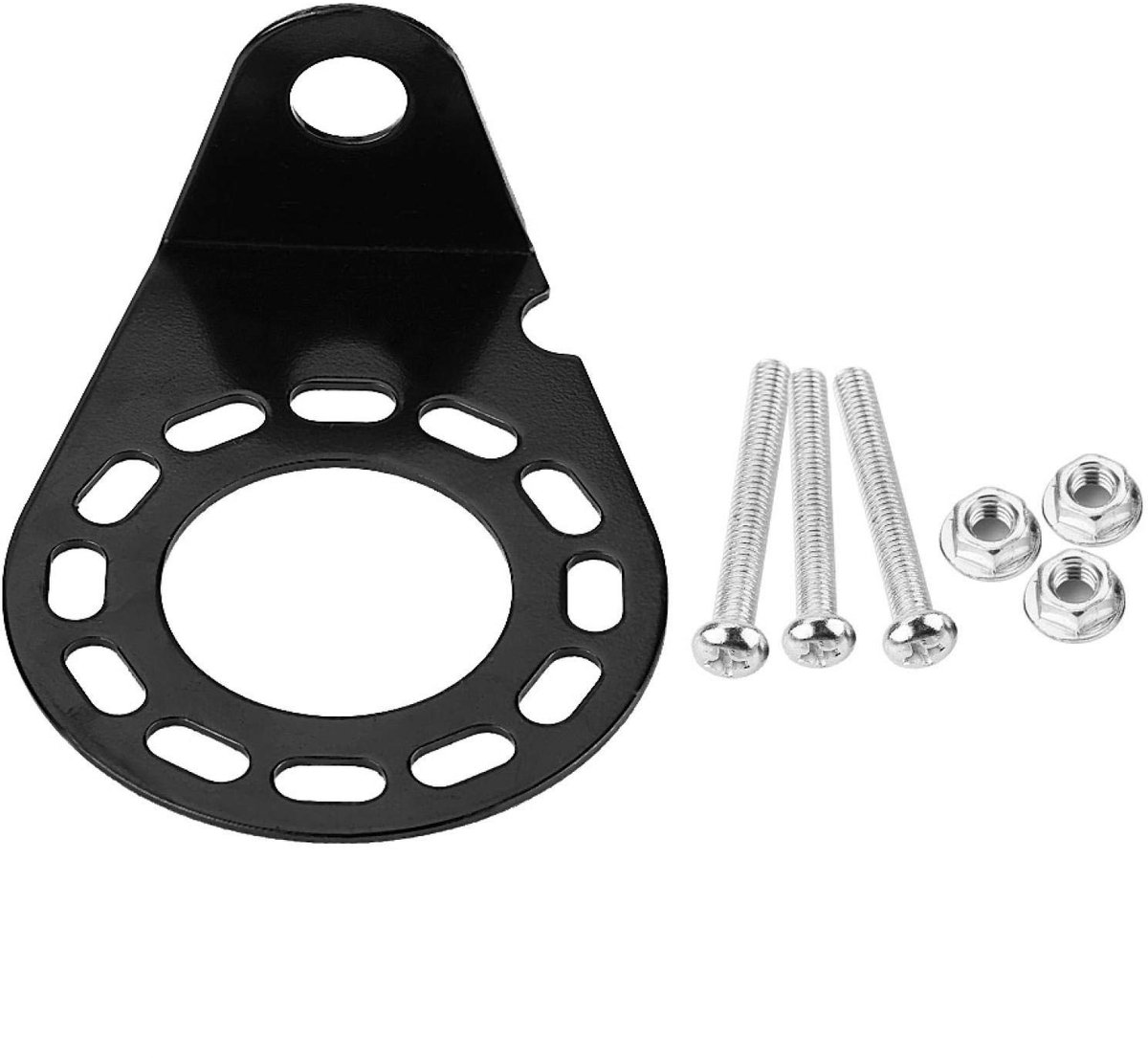 Dailygoods- Aanhangerstopcontact Vervanging 7/13-polig - Montagebeugel - Metaal - Corrosiebestendig - Zwart - Inclusief Schroeven/Moeren - Trekhaakaccessoire