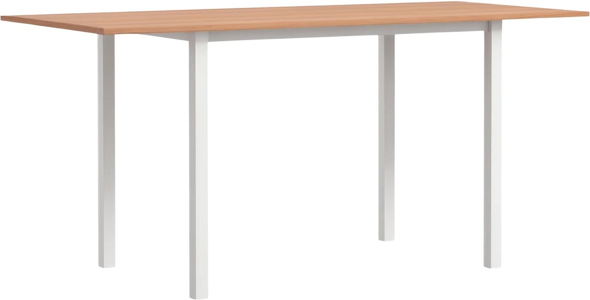 Happiq Eettafel – MDF en Stalen Frame – 160 x 70 x 76 cm – Moderne Dining Table voor Keuken en Woonkamer – Bruin