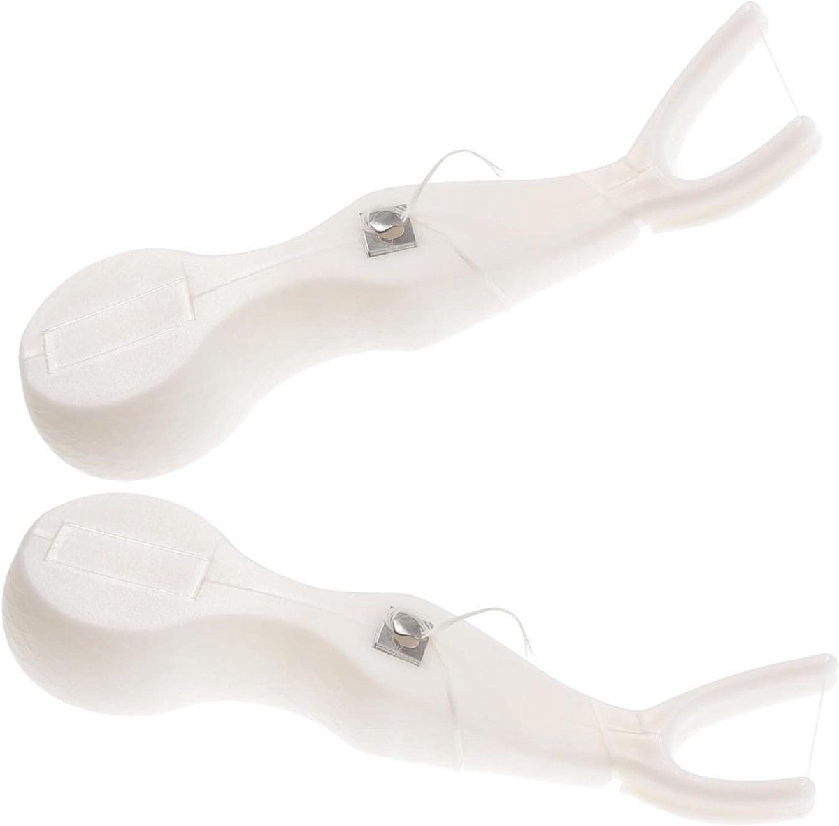 Herbruikbare Flosshouder - Tandenstokers - Nauwkeurige Mondreiniging - Ergonomisch Y-ontwerp - 2 Stuks - Wit