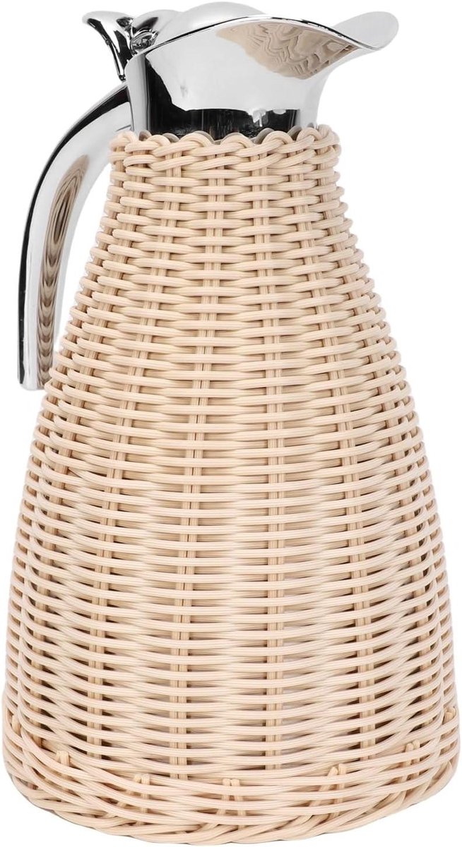 Thermoskan RVS - Karaf Warmhouder - Dranken Warm Houden - Drielaags Isolatie - 1.5 Liter - Beige