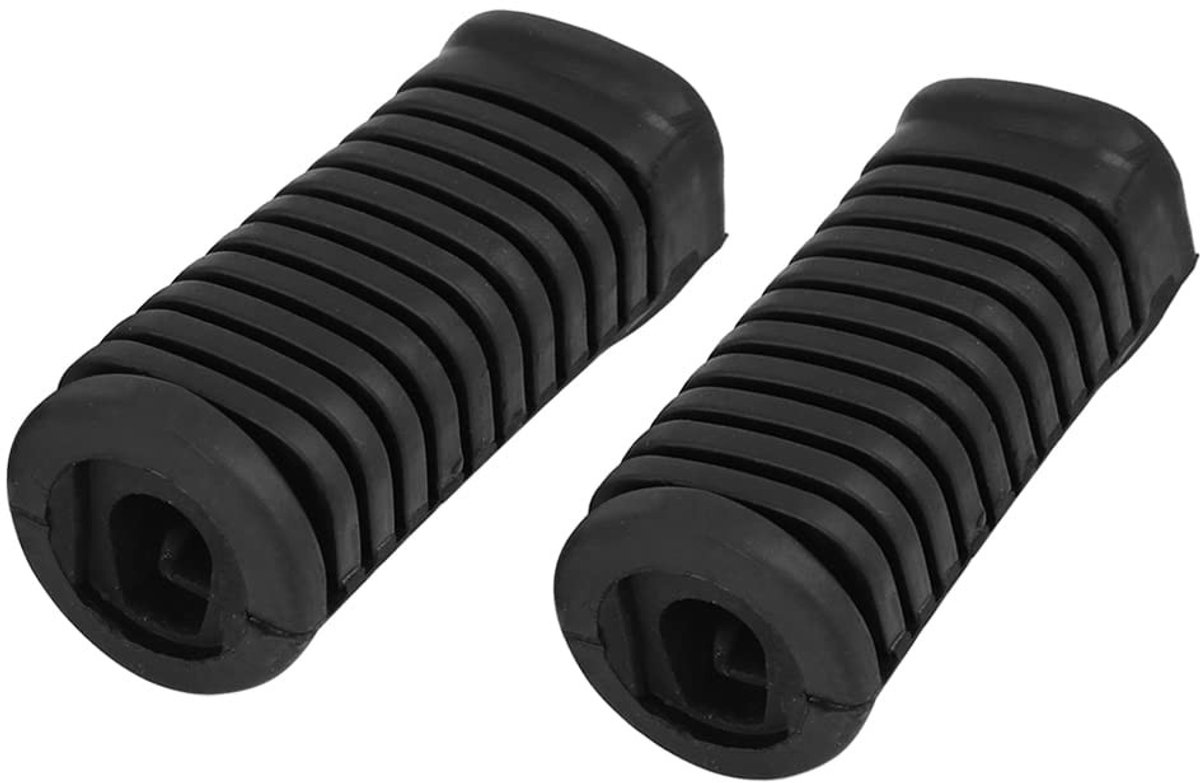 Dailygoods- Voetsteunen Rubber - Set van 2 - Antivibratieafdekking - Slijtvast - Zwart - Verhoogd Rijcomfort - Pedaalafdekking
