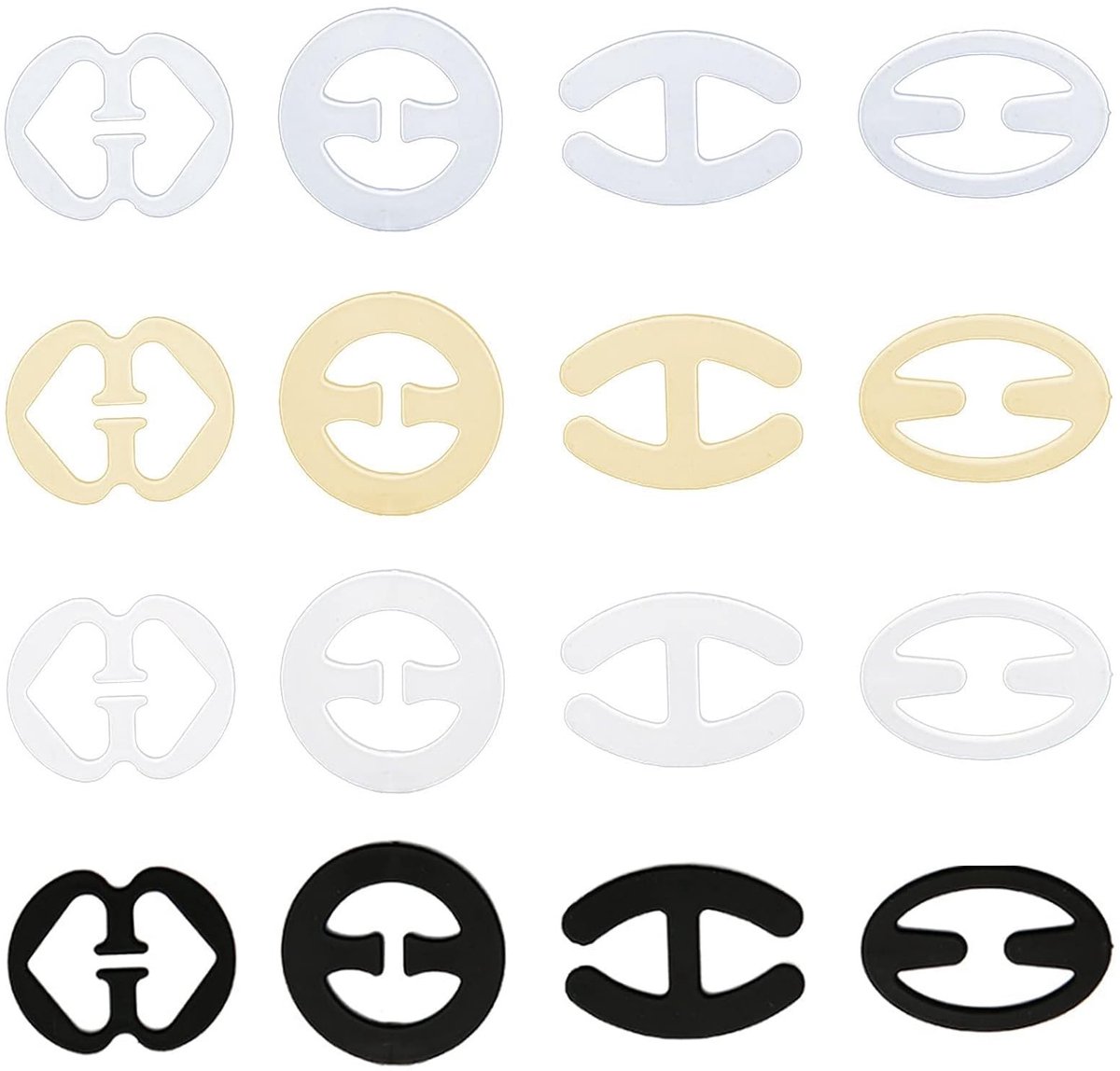 Dailygoods- Beha Clips 16 Stuks - Beugelhouders - Controleclips - Anti-slip Gespen - Verbergbeugel - Kunststof - Beugelclips