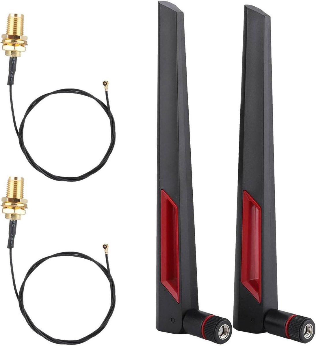 Netwerk Antenne Set - Draadloze Versterker - Signaal Verbetering - 8DBi Versterking - 2 Stuks - Zwart