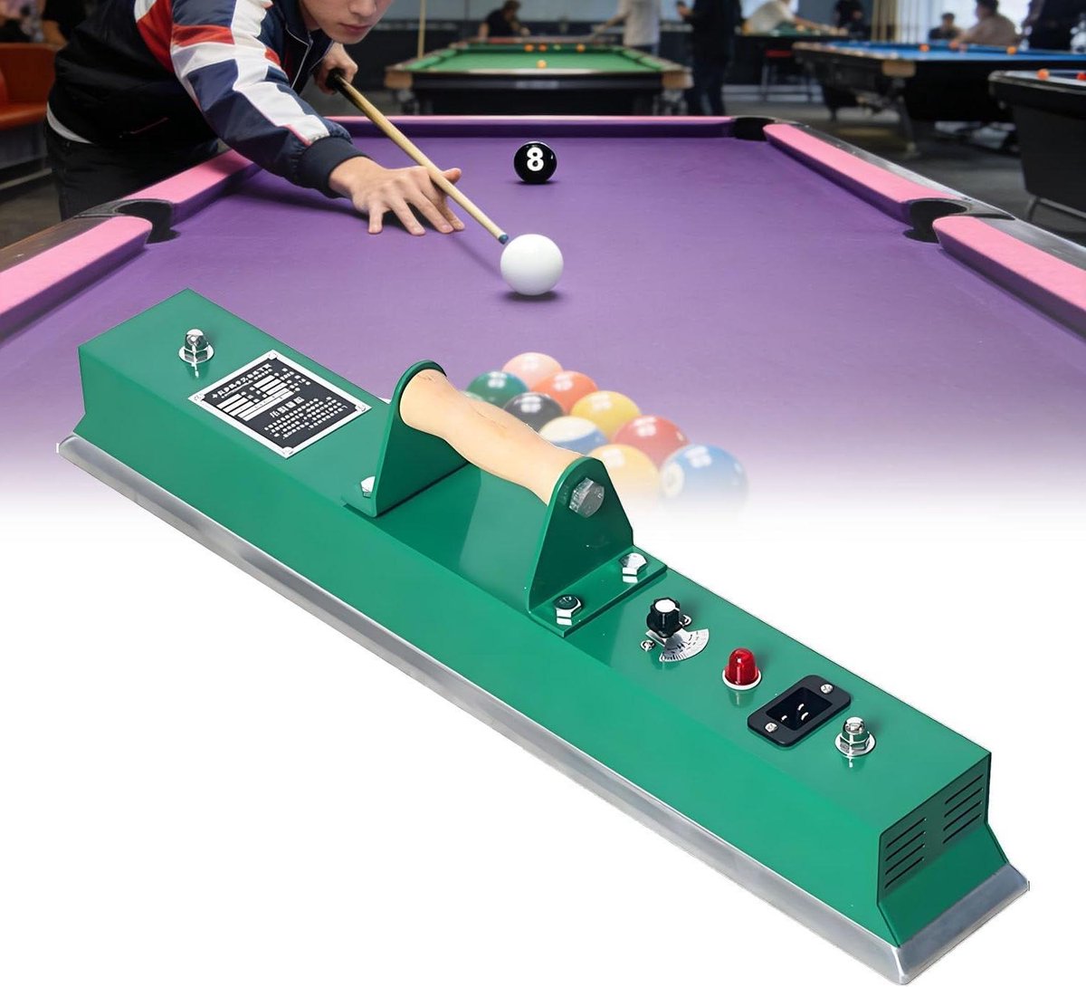 Snelstrijkijzer voor snookertafels, thermostaatstrijkijzer voor pooltafelkleden, instelbare temperatuur voor biljart-, speel-, club-, snooker- en pooltafels. 670mm