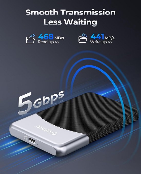 Externe SSD - Draagbare Opslag - Snelle Data Transfer - 5 Gbps Snelheid - 1 TB - Zwart — afbeelding 4