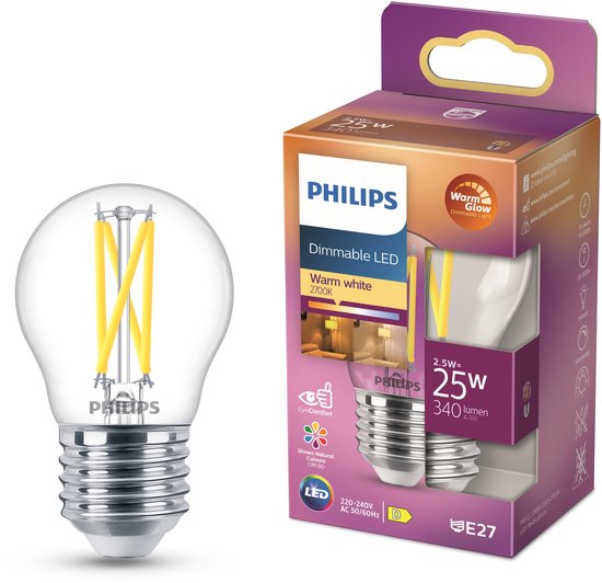 Étiquette énergétique Philips pour l'ampoule 9290030121, avec l'étiquette D.
