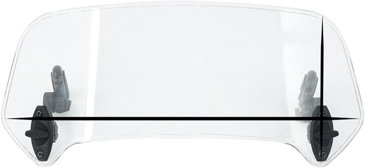 Motorfiets Windscherm - Voorruit Deflector - Comfortabel Rijden - Verstelbare Hoek - 280 mm Breedte - Helder