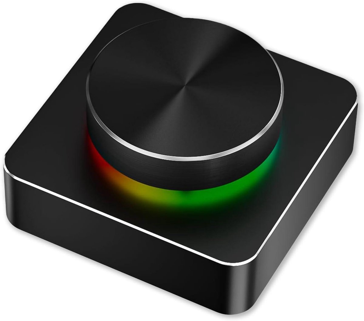 USB Volumeregelaar - Externe Geluidscontroller - Muziek Bedienen - Programmeerbare Functies - 60 x 60 x 28 mm - Zwart