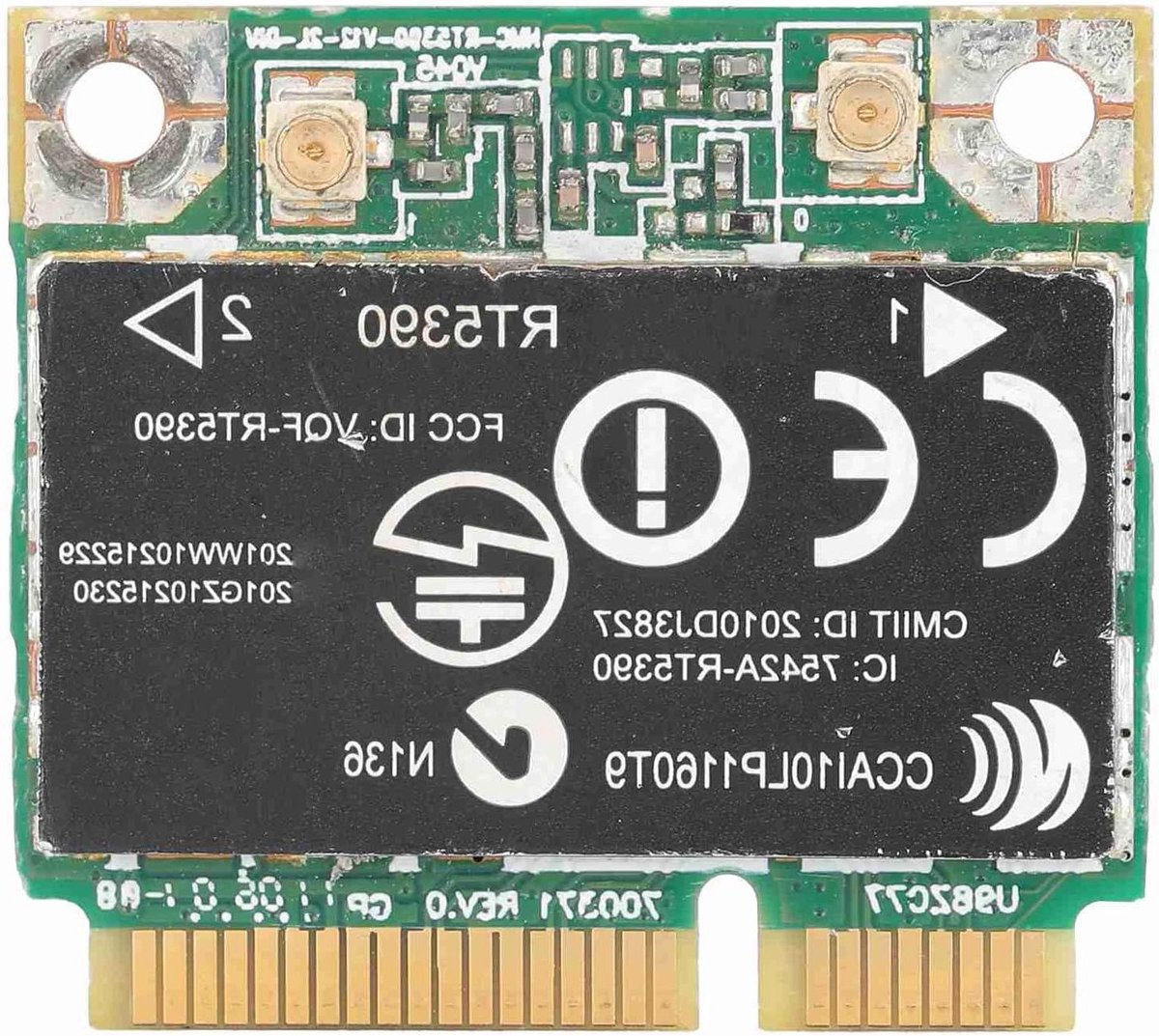 Draadloze Netwerkkaart - Wifi Adapter - Computer Connectiviteit - Half Mini PCI-E - 6 x 4 x 1 cm - Groen