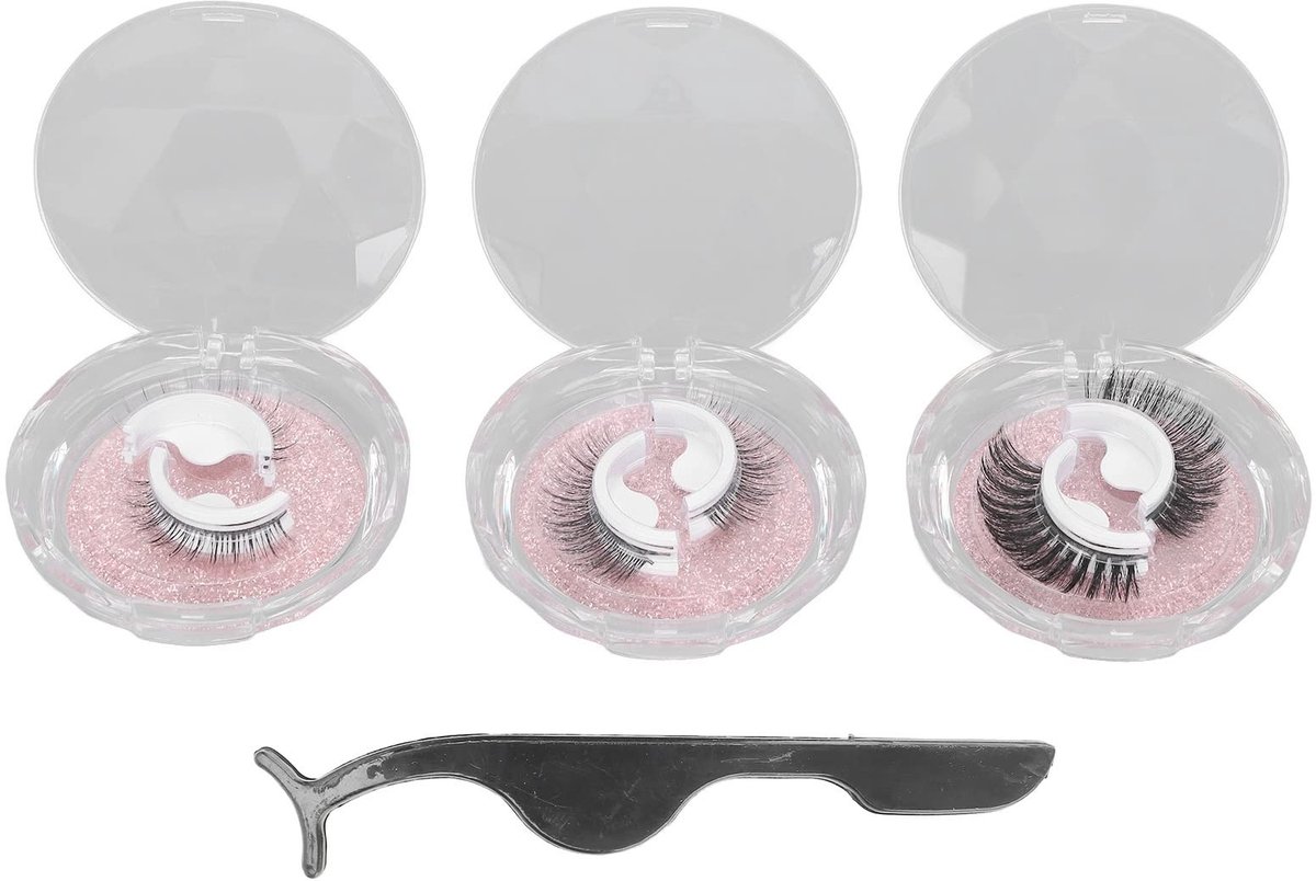 Dailygoods- Valse Wimpers Lijmvrij - 3 Paar Valse Wimpers - Waterdicht - Zweetbestendig - Natuurlijke Look - Comfortabel Draagbaar - Wimperextensions