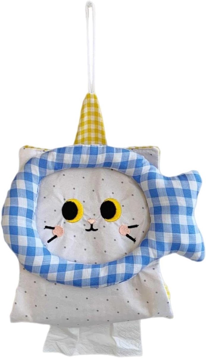 Zakdoek Houder - Papieren Zakdoekjes - Auto en Thuis - Leuk Kattenontwerp - 22x21cm - Niet gespecificeerd