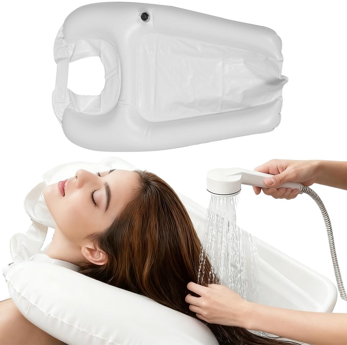 Dailygoods- Haarwastafel Opvouwbaar - Haarwasbak voor Thuis - Professionele Haarwasbak - Geschikt voor Ouderen/Zwangere Vrouwen - Comfortabel en Praktisch - Materiaal: PVC