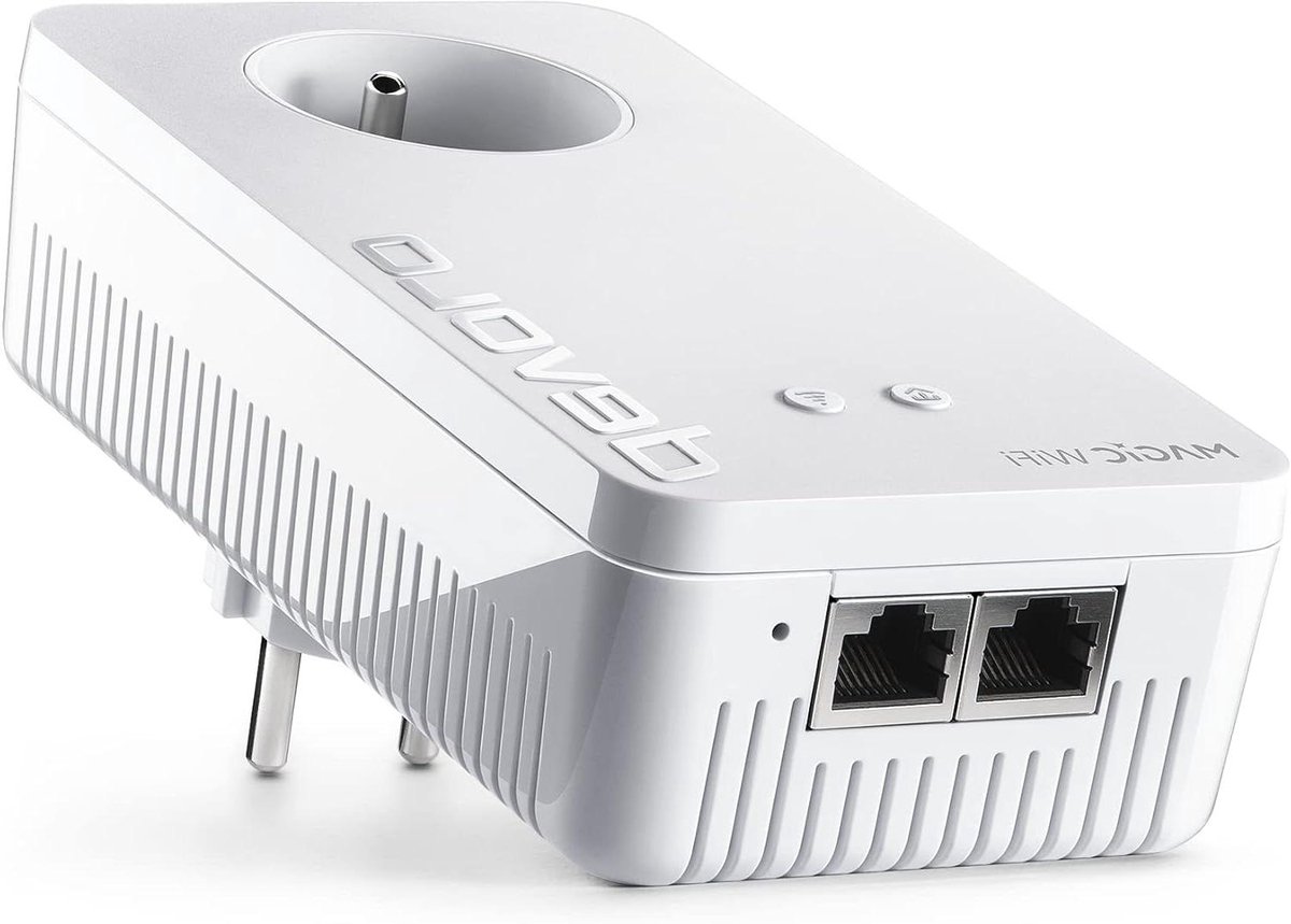 Powerline WiFi Adapter - Netwerk Extender - Internet Verbinding - 1200 Mbit/s Snelheid - 1 stuk - Wit