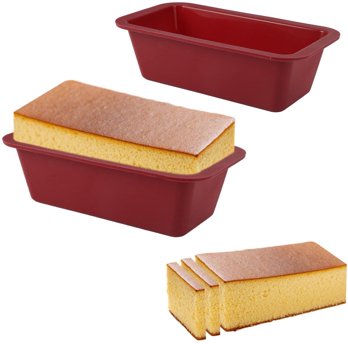 Dailygoods- Broodbakvorm Set - 2 Stuks Mini - Siliconen Bakvorm - Hittebestendig - Antiaanbak - Gemakkelijk Schoon te Maken - 15,5 x 8,5 x 4,5 cm