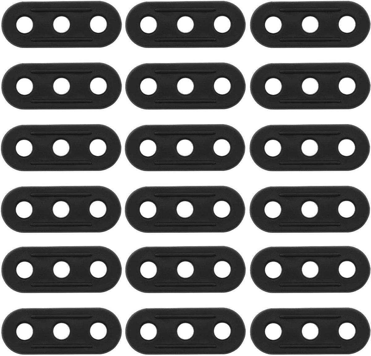 Dailygoods- Spantouw 30 Stuks - Kunststof Kabelspanner - 3 Gaten Ontwerp - Lichtgewicht en Duurzaam - 4 mm Gatdiameter - Voor Kamperen en Buitenshuis